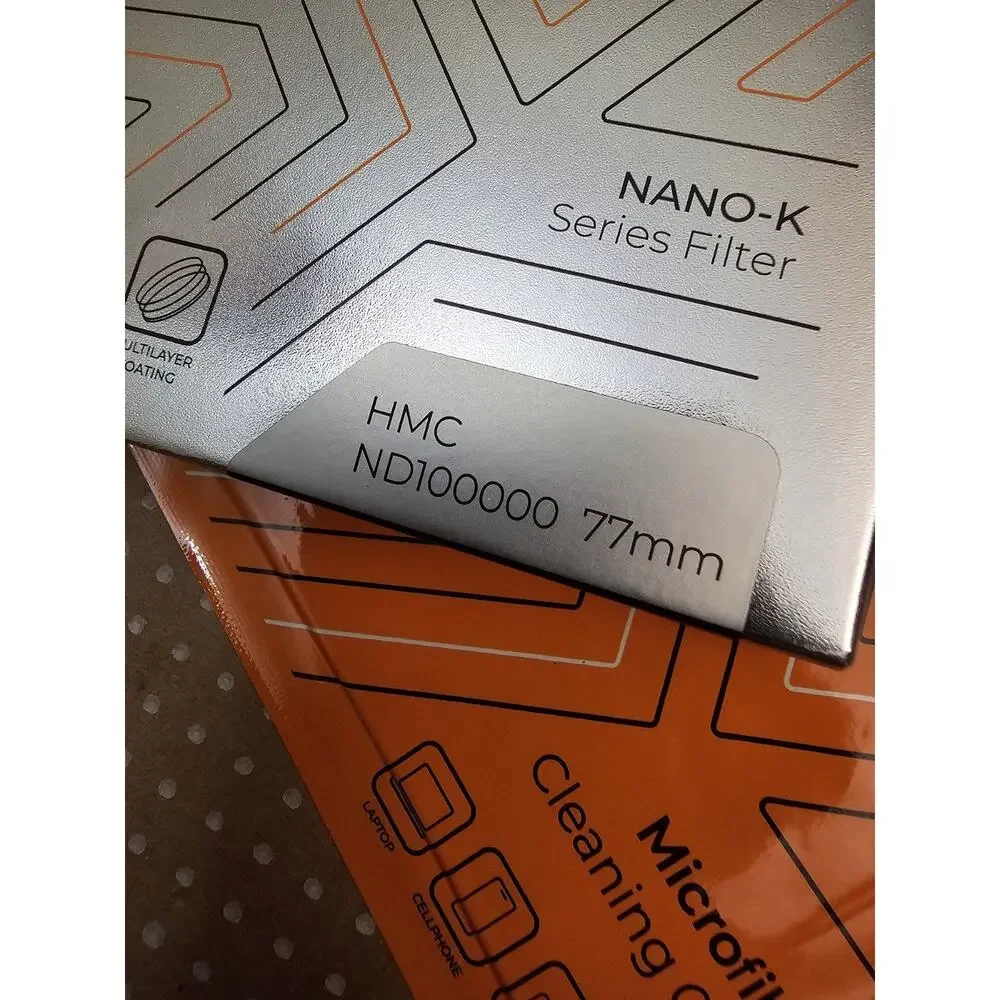 K&F Concept Nano-k Series Filter 77mm HMC ND100000 + 3 Microfiber Cleaning Cloth